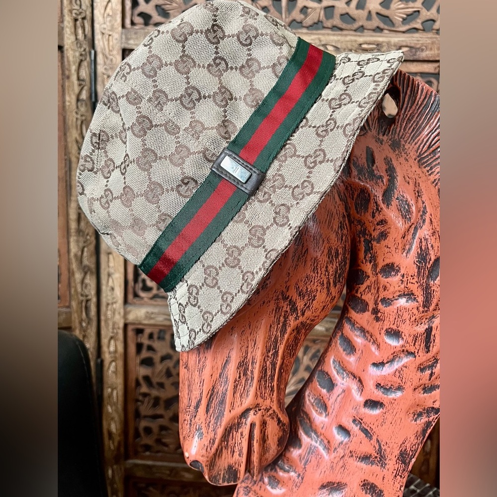 GUC Gucci GG Sherry Line Bucket Hat Cap